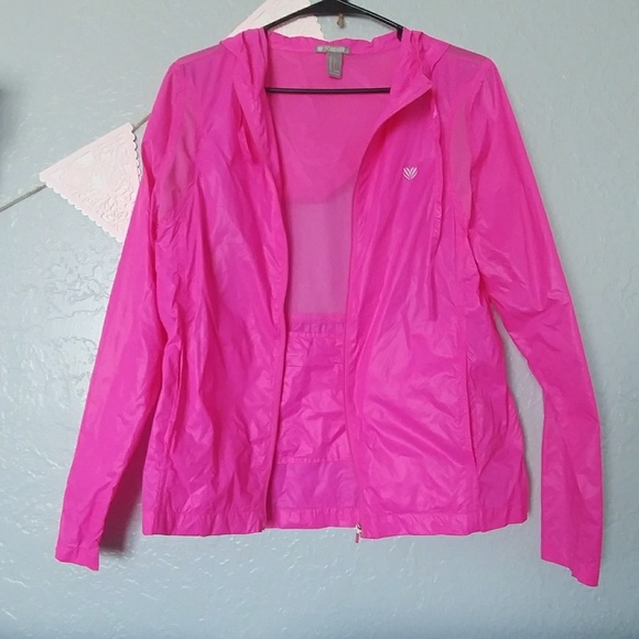 bright pink windbreaker